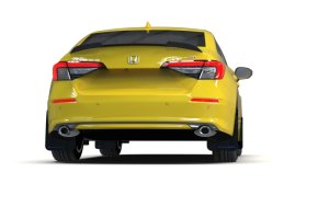 Honda Civic Sport Mud Flap Kit - Rally Armor - UR Black w/White Logo - Black - `22-`25